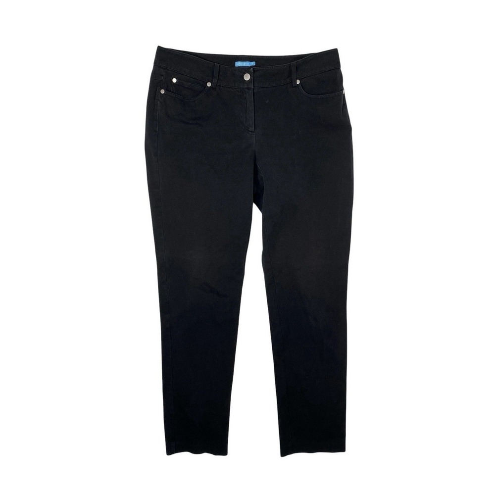 J. McLaughlin Black Slim Stretch Pants Women's 8 Lexi Ankle‎ Career Quiet Luxury